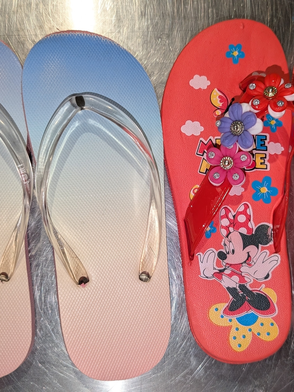 Girls' 2 pairs - Flip Flop Sandles- Size 13-1